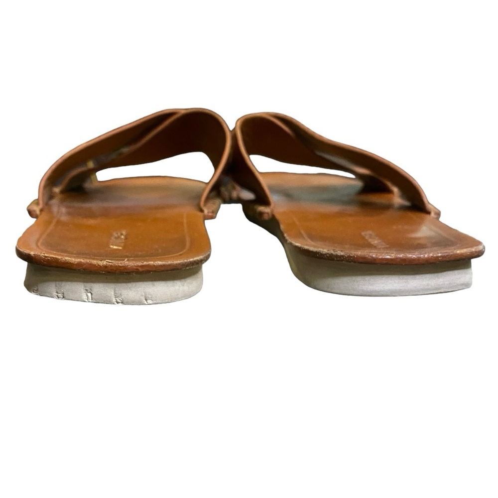 Vince Nico Leather Cross Strap Slide Flat Sandals, Size 11 - Picture 7 of 8